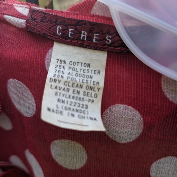 Red and White Polka-Dot Dress - Picture 3 of 5